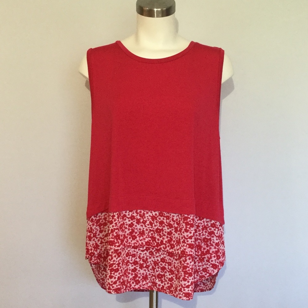 MICHAEL Michael Kors Tank Pink Floral Size XL